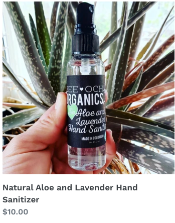 Natural Aloe Vera  and Lavender Hand Sanitizer